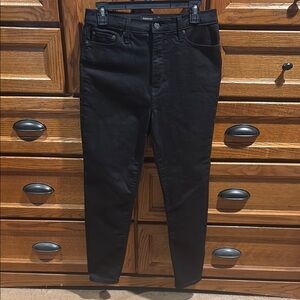Banana Republic Black Skinny Jeans High-Rise Stretch W30 Size 10